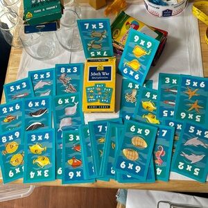 ⭐️10/10.00, Math War Multiplication game cards complete cards great box wear